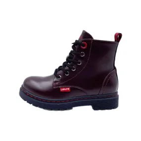 Botas De Piel Rojo Burdeos De Niña Levi's Kids 26923-30 (tallas De 30 A 39)