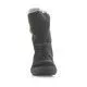 Botas planas Alpe negras de piel con pelo interior y botón en lateral