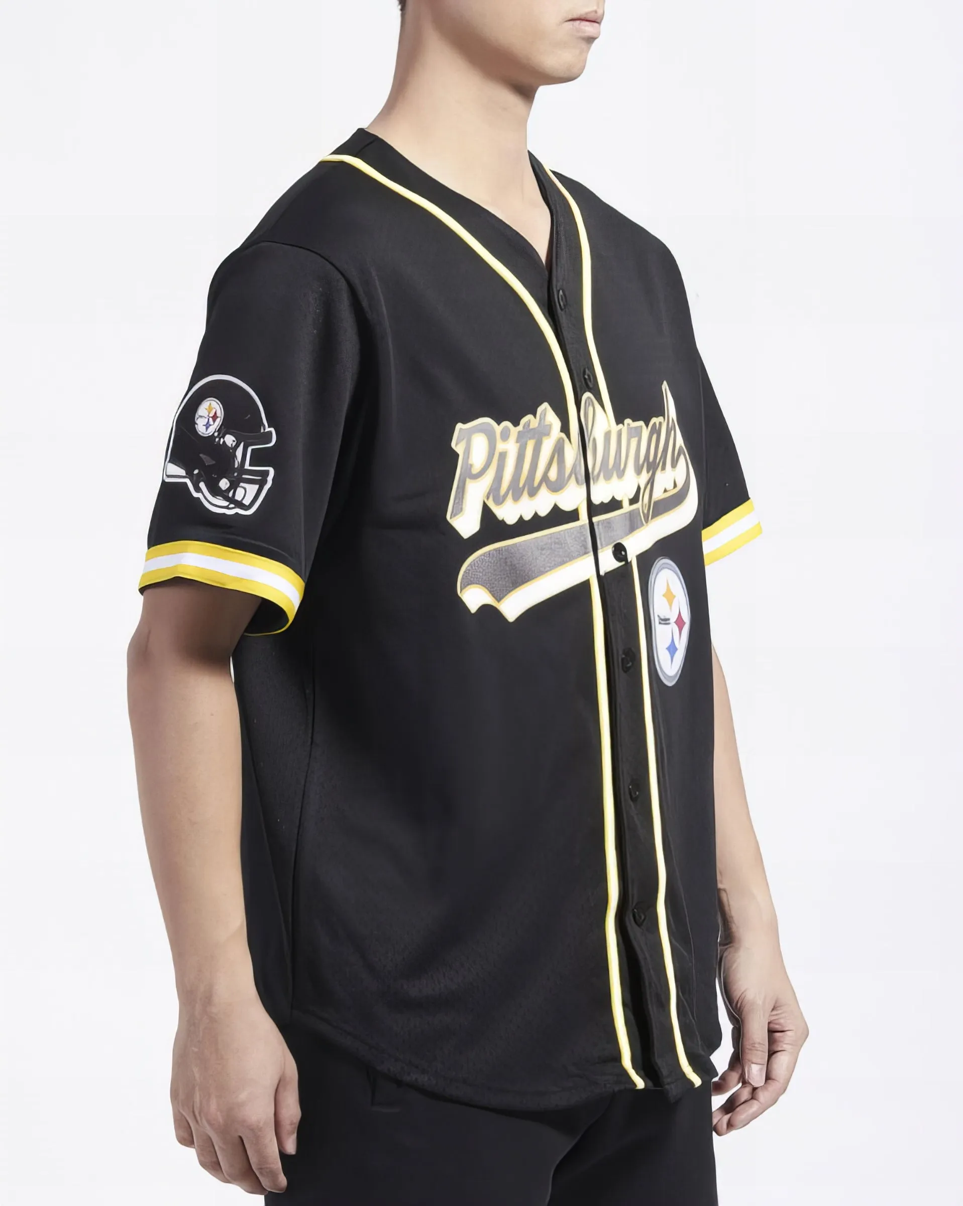 Camiseta De Béisbol Mesh Button Down Pro Standard Steelers