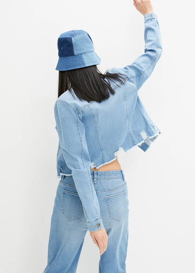 Cazadora vaquera de algodón orgánico Denim claro