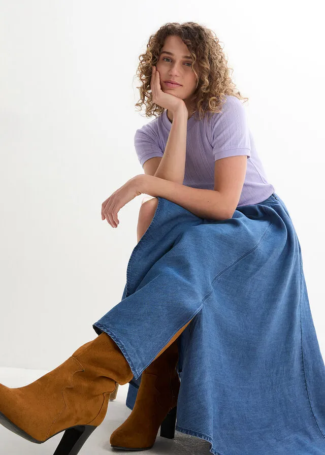Falda vaquera Azul piedra