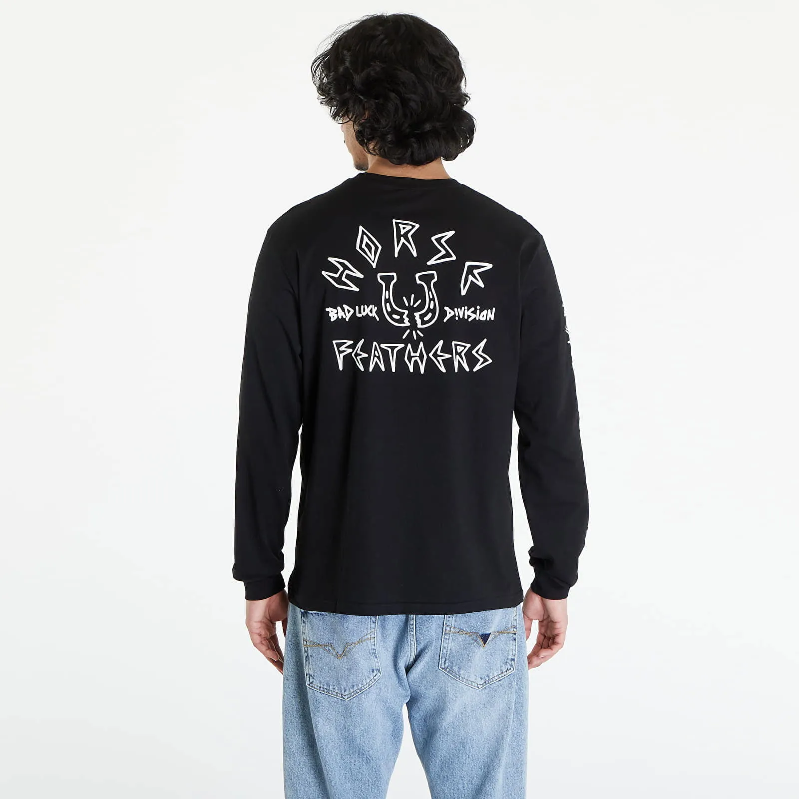 Horsefeathers Bad Luck Ls T-Shirt Black