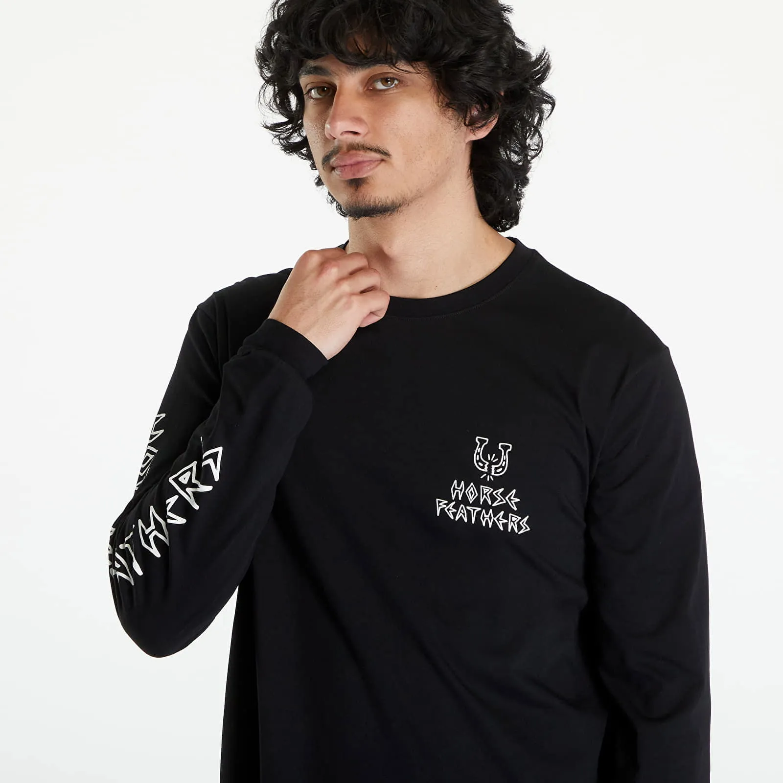 Horsefeathers Bad Luck Ls T-Shirt Black