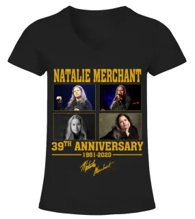 NATALIE MERCHANT 39TH ANNIVERSARY Camiseta cuello pico Mujer