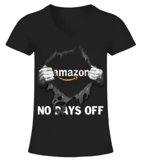 no days off Amazon Camiseta cuello pico Mujer
