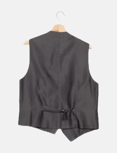 NoName Chaleco gris liso