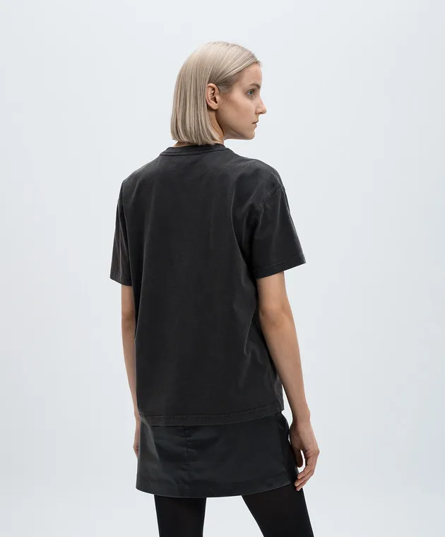 Off-White Gray t-shirt with Reg Tee brand print