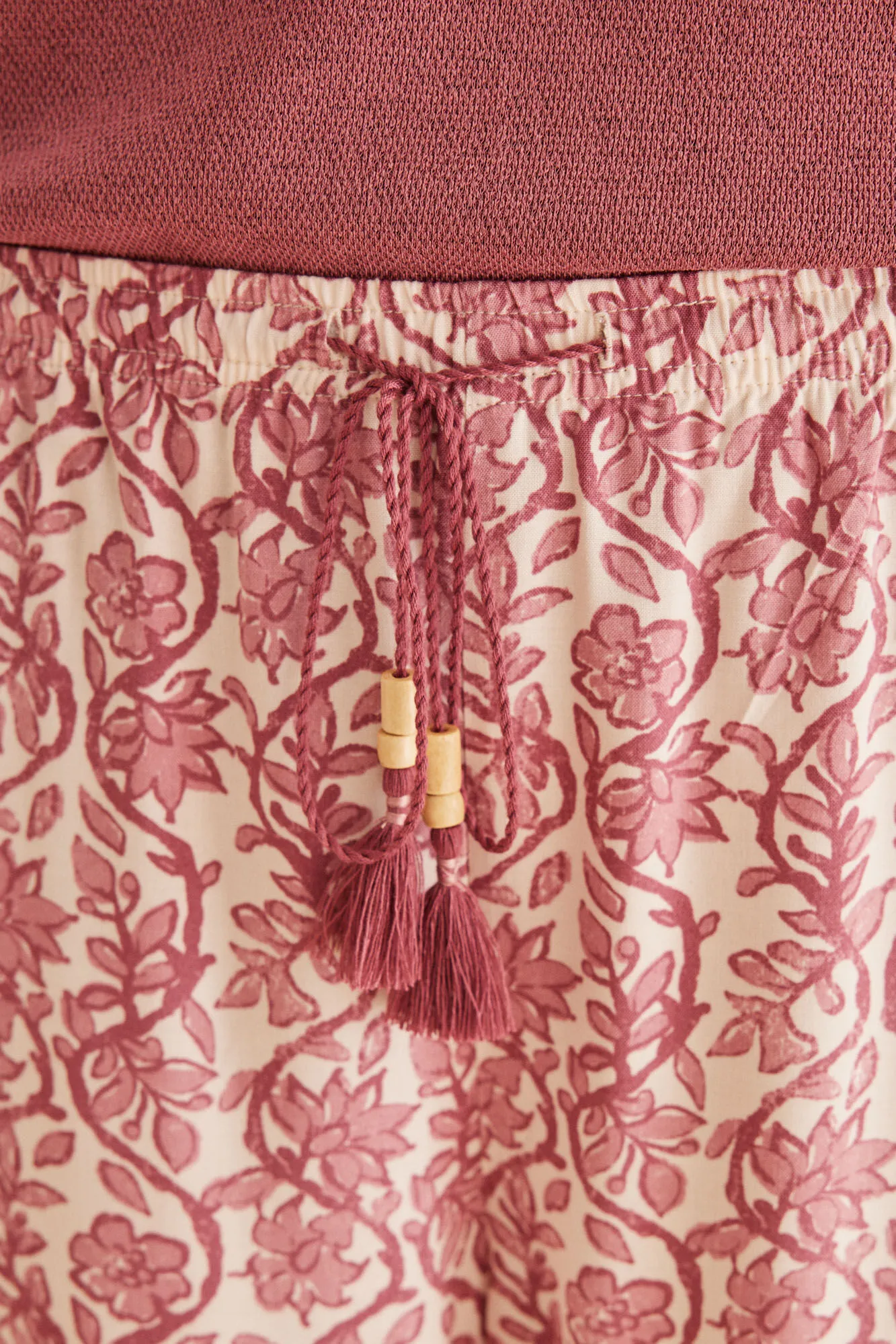 Pantalones viscosa estampado boho
