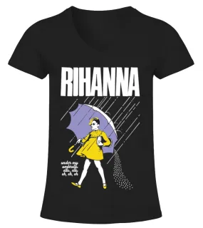 Rihanna Umbrella T-shirt Jawbreaker Camiseta cuello pico Mujer