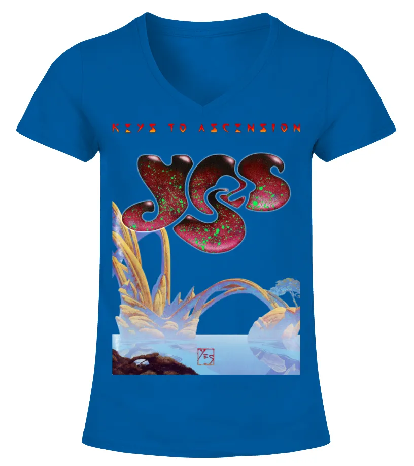 RK90S-BL. Yes - Keys to Ascension Camiseta cuello pico Mujer
