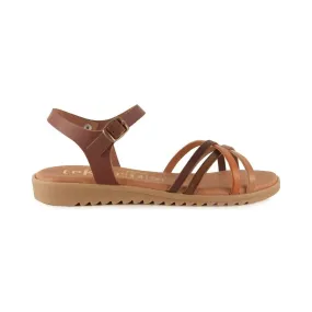 Sandalias planas multicuero de Piel by