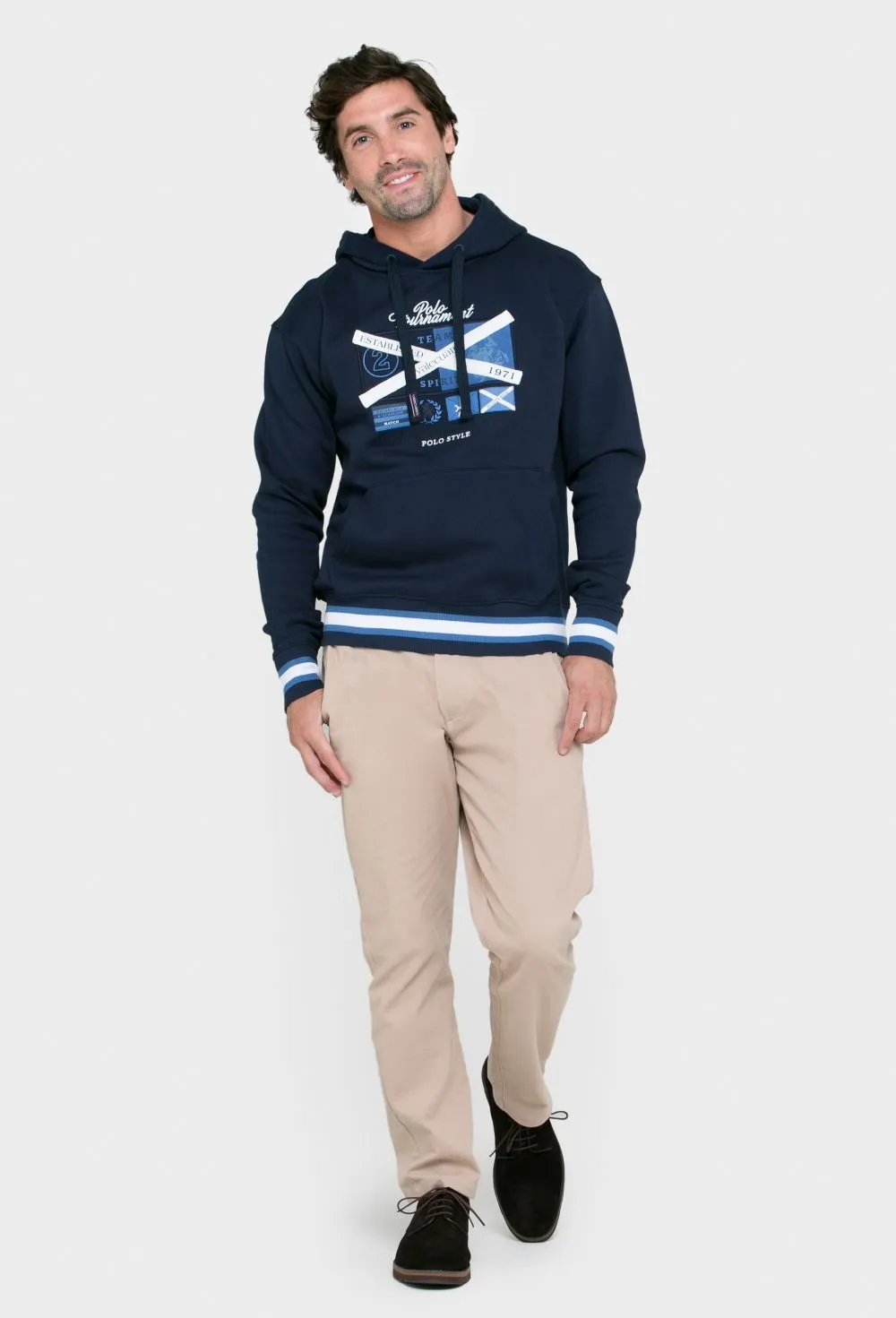 Sudadera azul marino con capucha modelo Original