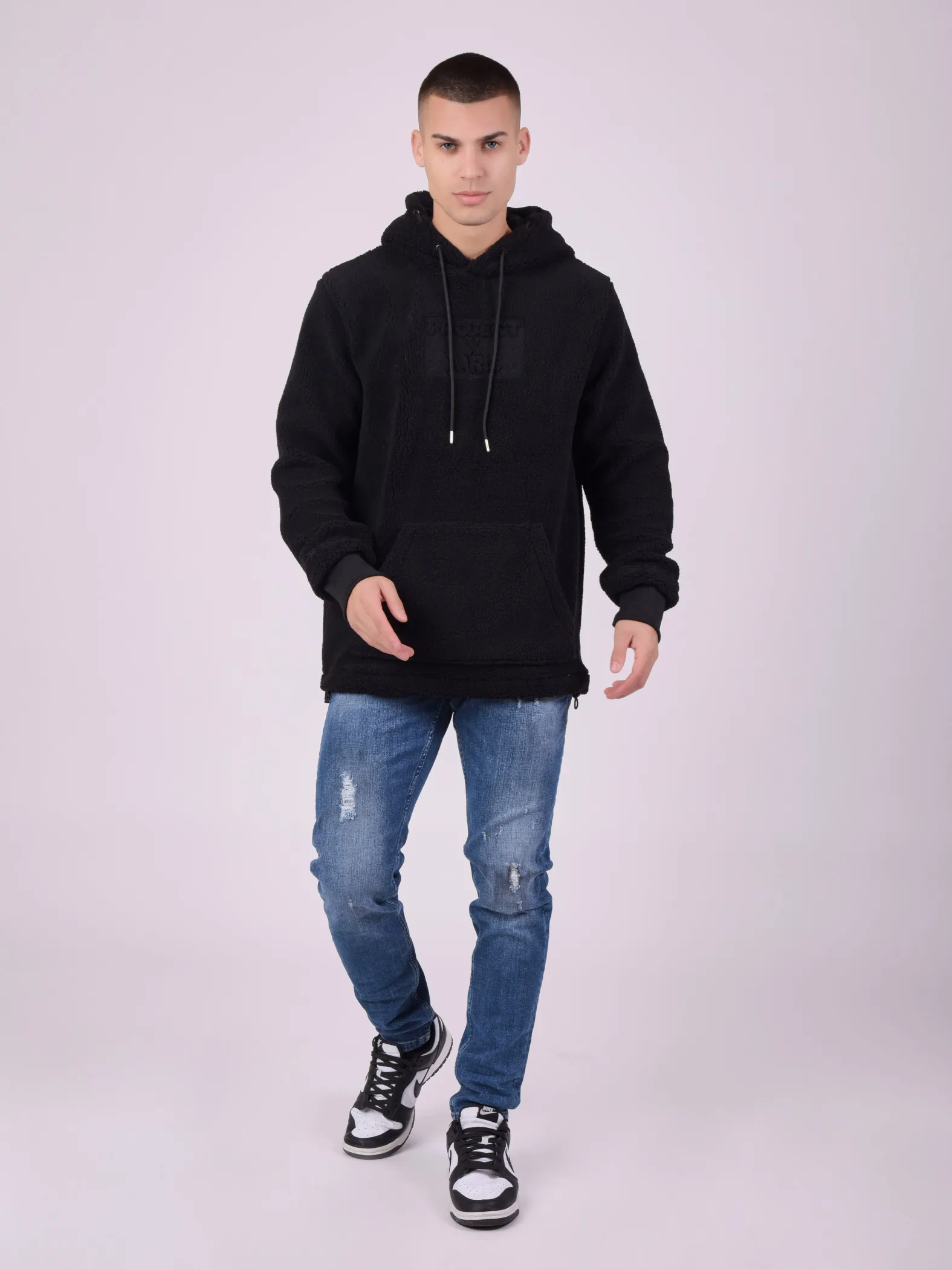 Sudadera Pilou con capucha y logotipo en relieve