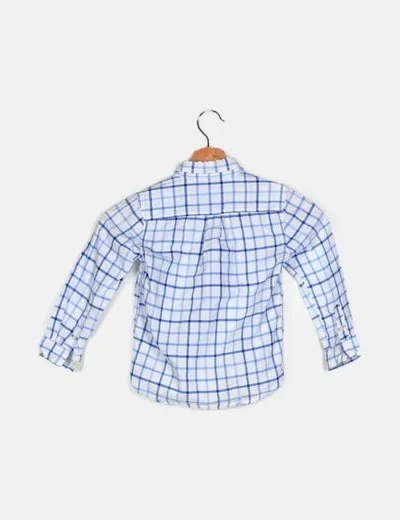 Zara Camisa blanca cuadros